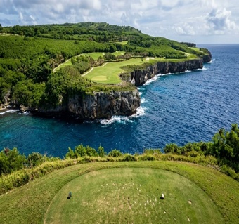 사이판라오라오CC 4번홀 공략법, 바다 너머 그린까지 안전하게 보내는 방법